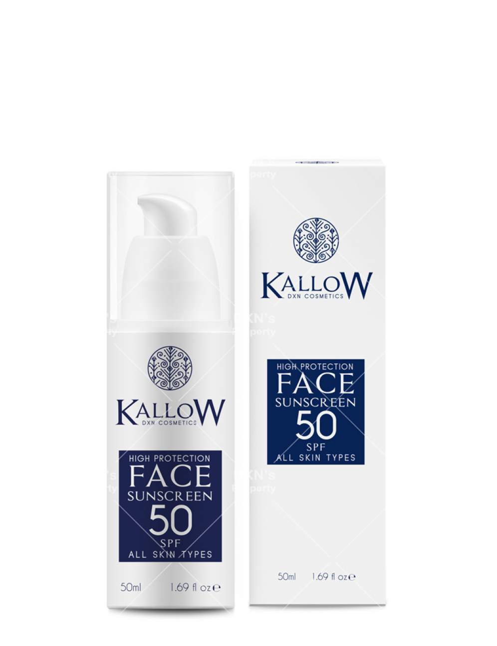 DXN Kallow Protector solar facial de alta protección SPF 50+ 50ml